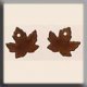 12201 Glass Treasures-Maple Leaf 9/8mm..Matte Autumn Topaz (Qty. 2) THUMBNAIL